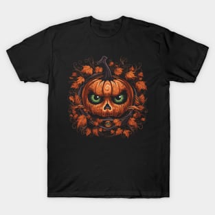 Halloween Pumpkin, Spooky Pumpkin Face T-Shirt